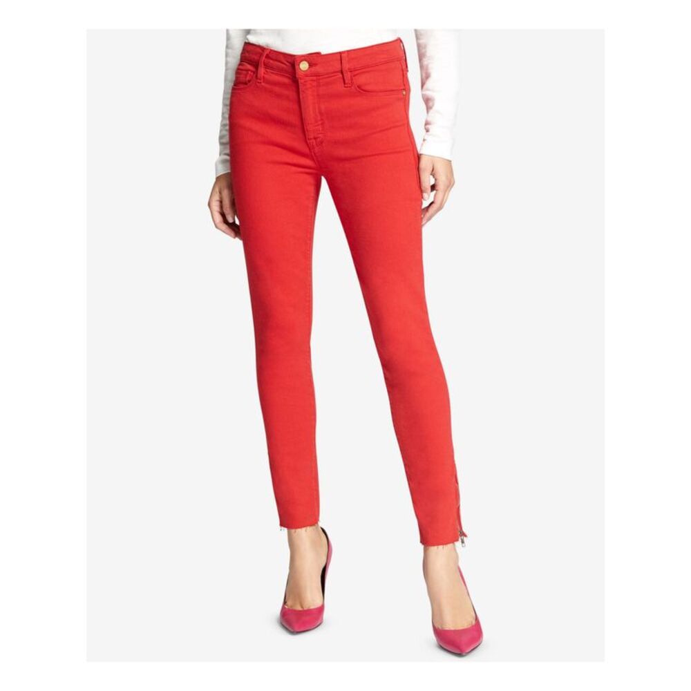 SANCTUARY DENIM Womens Skinny Jeans Red Juniors 25\0